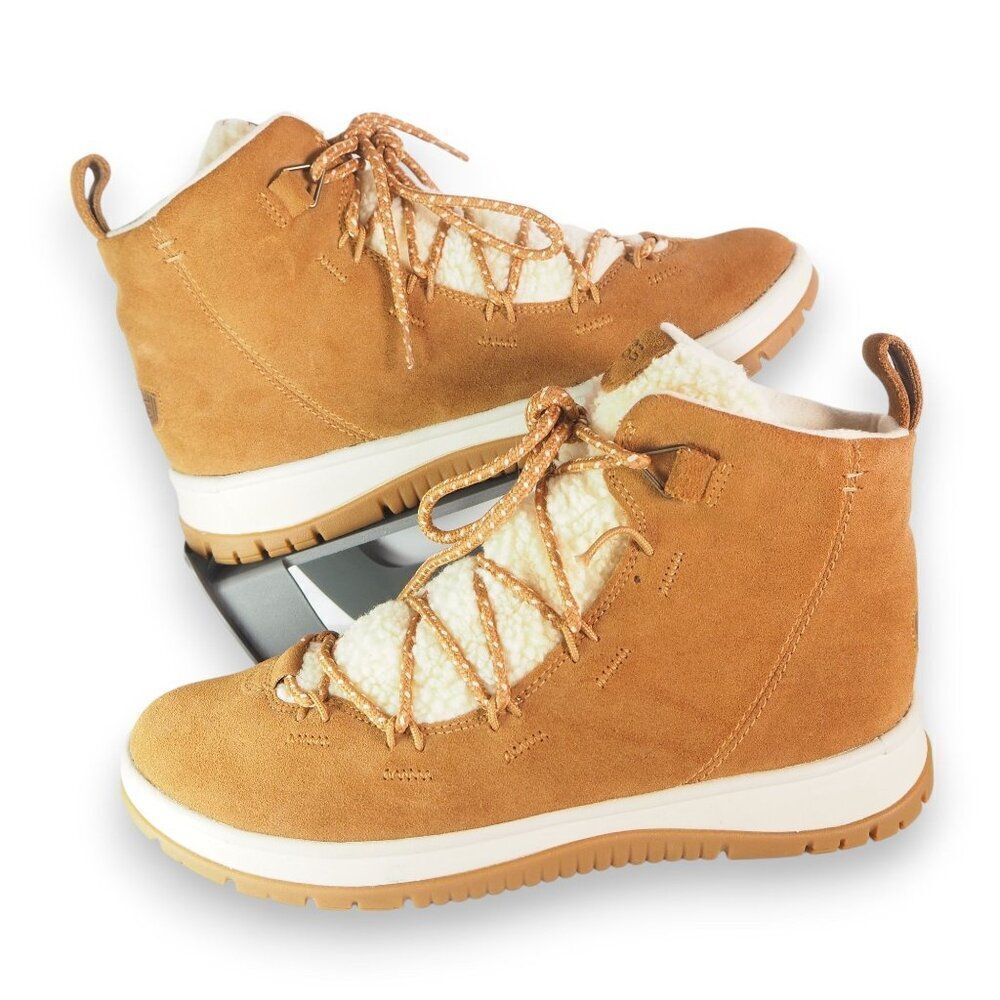 UGG Lakesider Heritage Mid Waterproof Suede Sneakers Chestnut 1121020 Women's 11